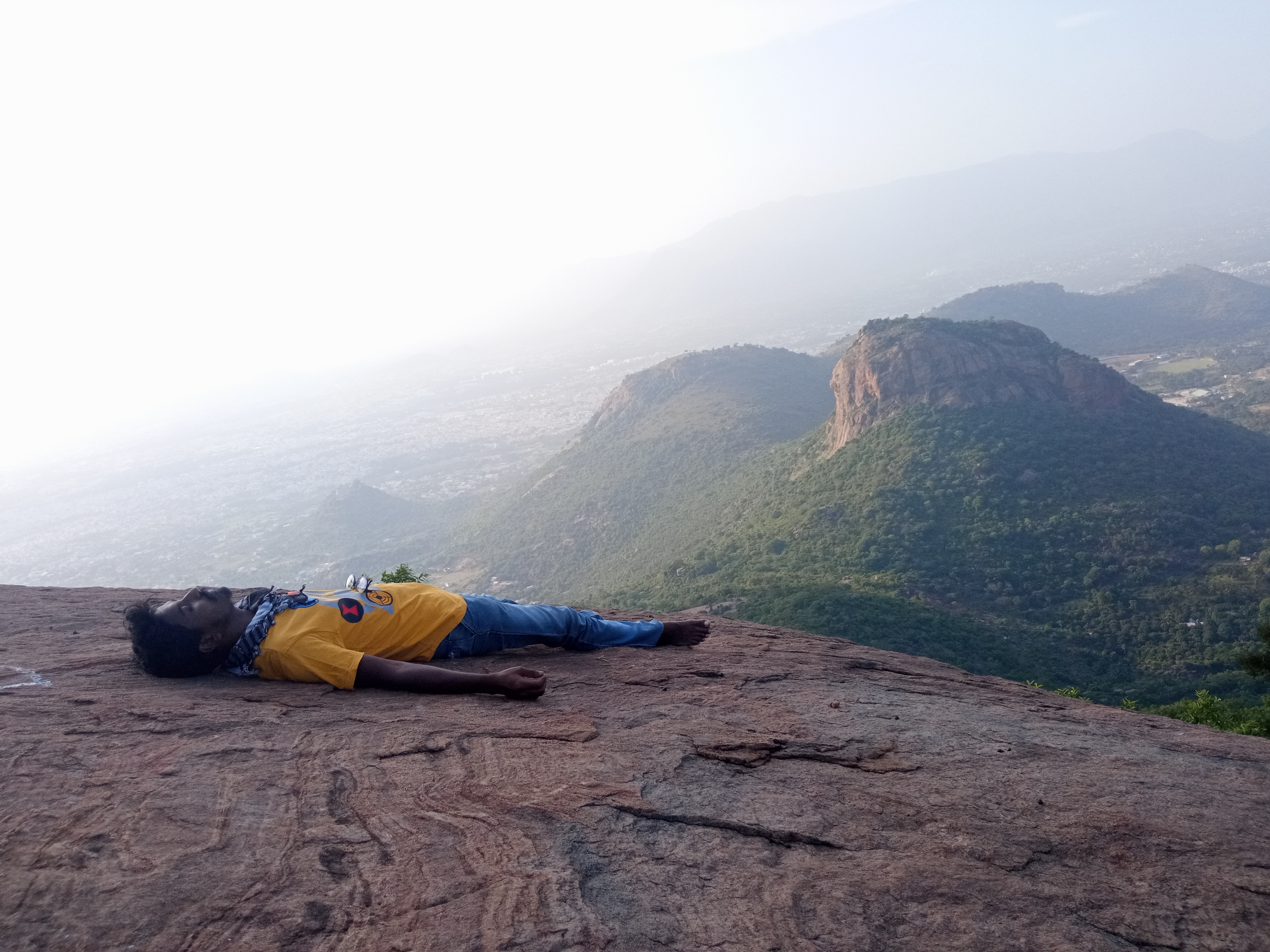 Ka sitting at top hills